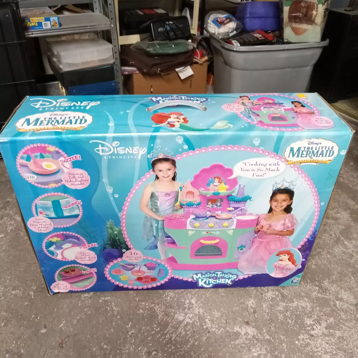 Vintage Disney The Little Mermaid Talking magical Kitchen Factory Sealed New