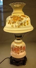 VTG Accurate Casting GONE WITH THE WIND HURRICANE Table LAMP 23" Floral Glass