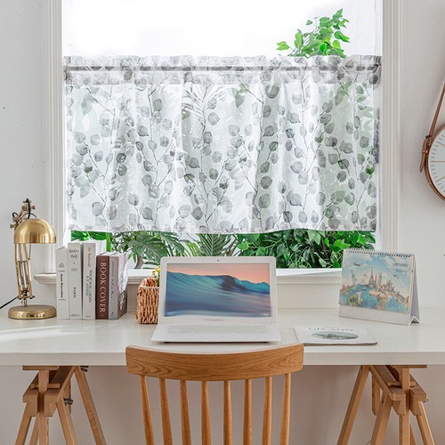Cafe Kitchen Curtain Valance Window Door Sheer Net Voile Short Decor Panel Home - Foto 12 di 25