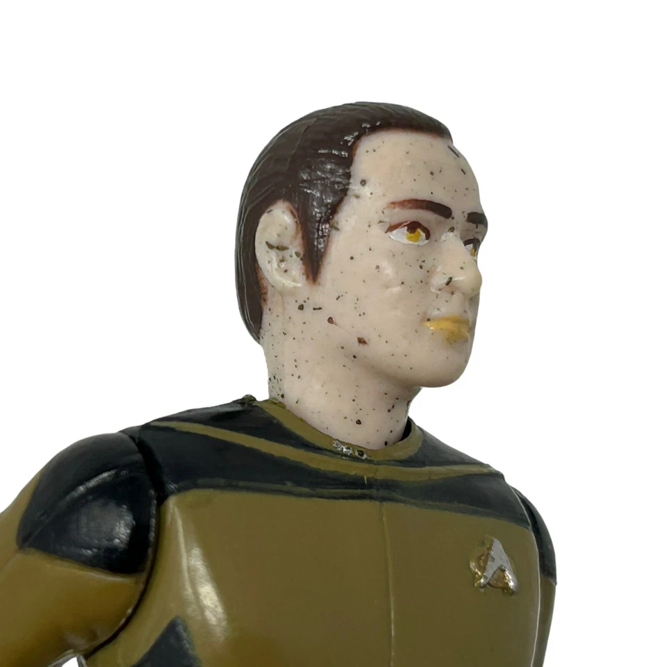 Lote de 2 Figuras de Acción De Colección Star Trek Worf Teniente Comandante Datos Cara Moteada Foto 3 de 4