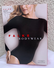 FALKE BODYWEAR Fine Cotton Shimmer Rundhals Langarm weiss Gr. S 36-38 NEU OVP