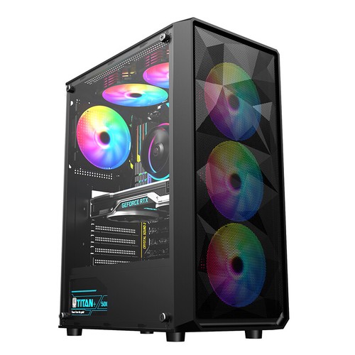 Side Transparent Gaming Computer Case E-Sports PC Tower For ATX/M-ATX/ITX - Afbeelding 13 van 14