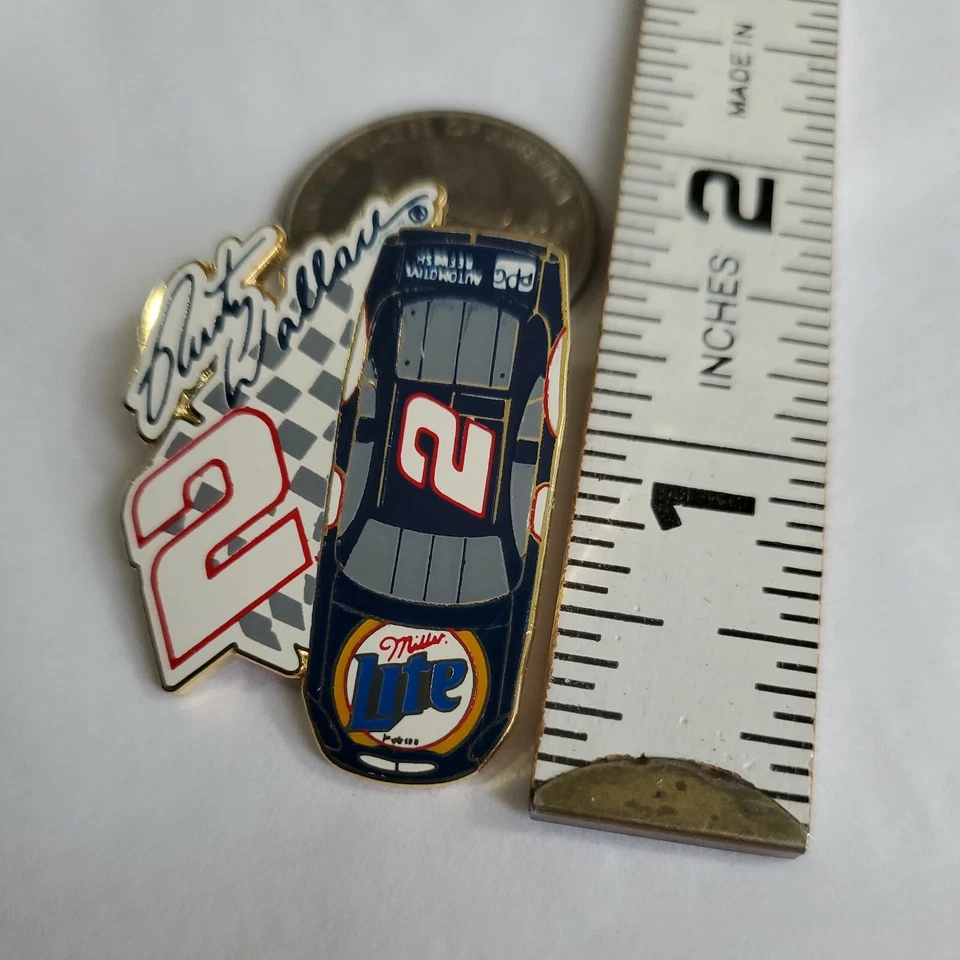 NASCAR Rusty Wallace #2 Miller Lite Car Lapel Pin - Image 3 of 4