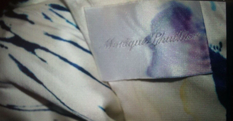 NUEVO Vestido de novia bohemio de seda Monique Lhuillier azul blanco azul marino 4 6 8 10 Foto 4 de 4