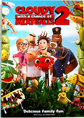 Cloudy With a Chance of Meatballs 2: Fight Against The Foodimals (DVD, 2013, VG)