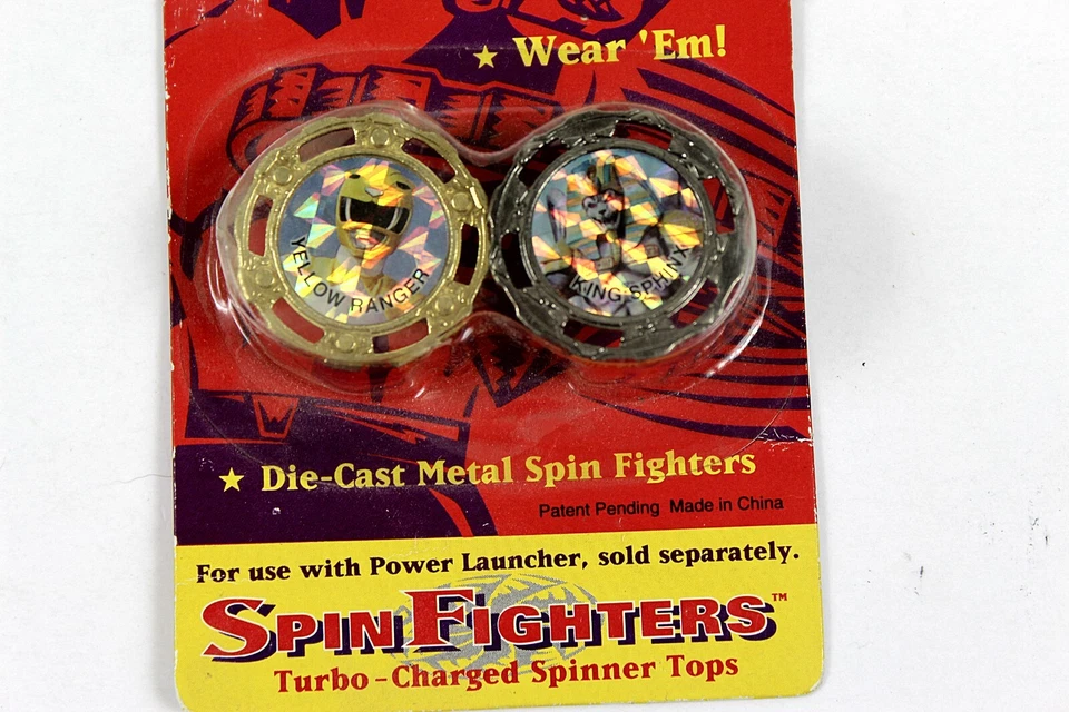 Винтажный новый из старых запасов МОГУЧИЙ МОРФИН РЕЙНДЖЕРЫ ПИТАНИЯ Spin Fighters на карте Ban Dai Япония - Изображение 2 из 3