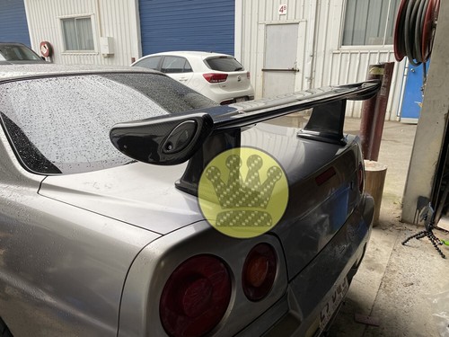 Skyline r34 gtt gts gtr carbon fiber spoiler wing with Jun leg (200mm) body kit - Picture 13 of 23