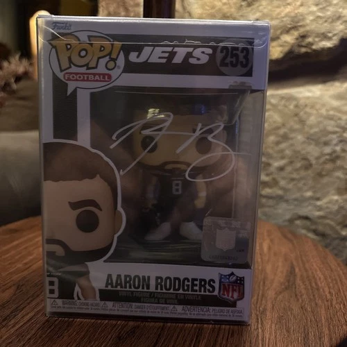 Signed Funko Pop! Jets Aaron Rodgers #253 NFL COA