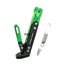 Motorcycle CNC Kickstand Adjust Tripod Holder Universal Aluminum Motor Green