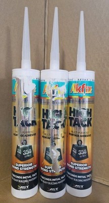 3 Akfix High Tack Multi-Purpose Montage Adhesive Superior Bond Strength White