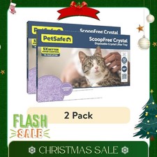  2 pack PetSafe ScoopFree Crystal Disposable Cat Litter Tray, Lavender, Purple