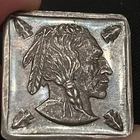 RARE 1971 MADISON MINT INDIAN ARROW HEAD 1/4 OZ SQUARE .999 FINE SILVER BAR
