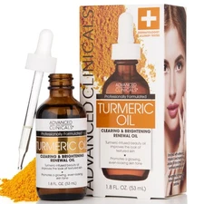 Advanced Clinicals Turmeric Oil Facial Skin Care Serum For Face. Antioxidant