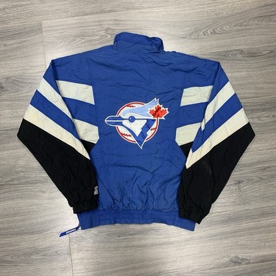 Vintage Starter Toronto Blue Jays Windbreaker Jacket Medium RARE MENS BLUE MLB