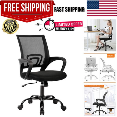 #ad Ergonomic Office Chair Home Desk Chair Task Mesh Computer Chair Gaming with B... $79.99
