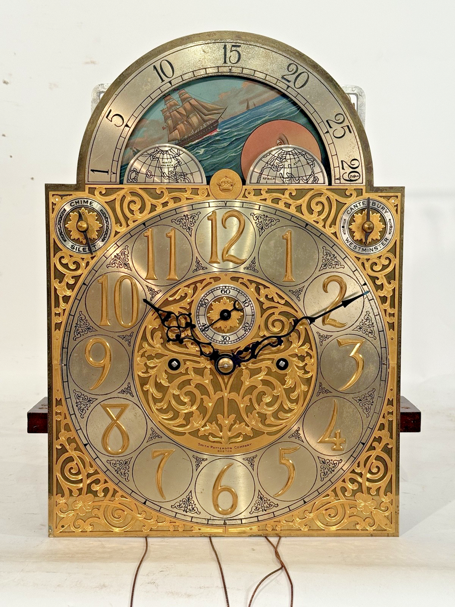 B42) Herschede 7 Tubes Tubular Grandfather Clock Complete Dial