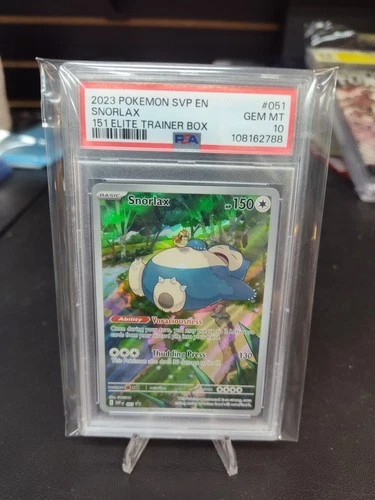 2023 POKEMON SVP EN-SV BLACK STAR PROMO 151 ELITE TRAINER BOX SNORLAX PSA 10