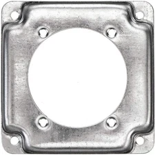 Raco® 813c Flat Corner Square Exposed Work Box Cover, 4", 1/2" Rise 