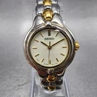 Seiko Watch Women 21mm Silver Dial Two Tone Round 1n01-0h00 New Battery