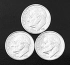 1951  P-D-S 10c SILVER Roosevelt Dimes.  Year Set,  High Grade   (R190)