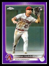 2022 Topps Chrome Update #USC185 Cooper Hummel Purple Refractor Diamondbacks