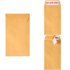  5.5 Coin Business Envelopes with Peel and Seal Closure - 3 1/8 x 5 1/2 - Brown