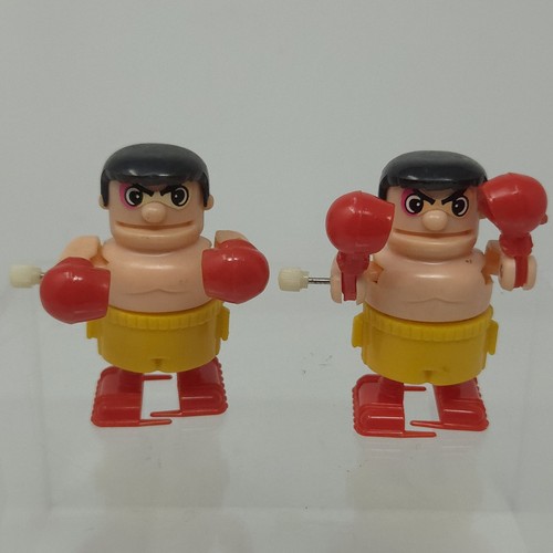 Vintage 80s Tomy Bumbling Boxing 2 Wind Up Boxers Action Figures Only No Set