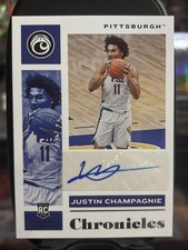 2021 Panini Chronicles DP Justin Champagnie ROOKIE 💥 AUTOGRAPH