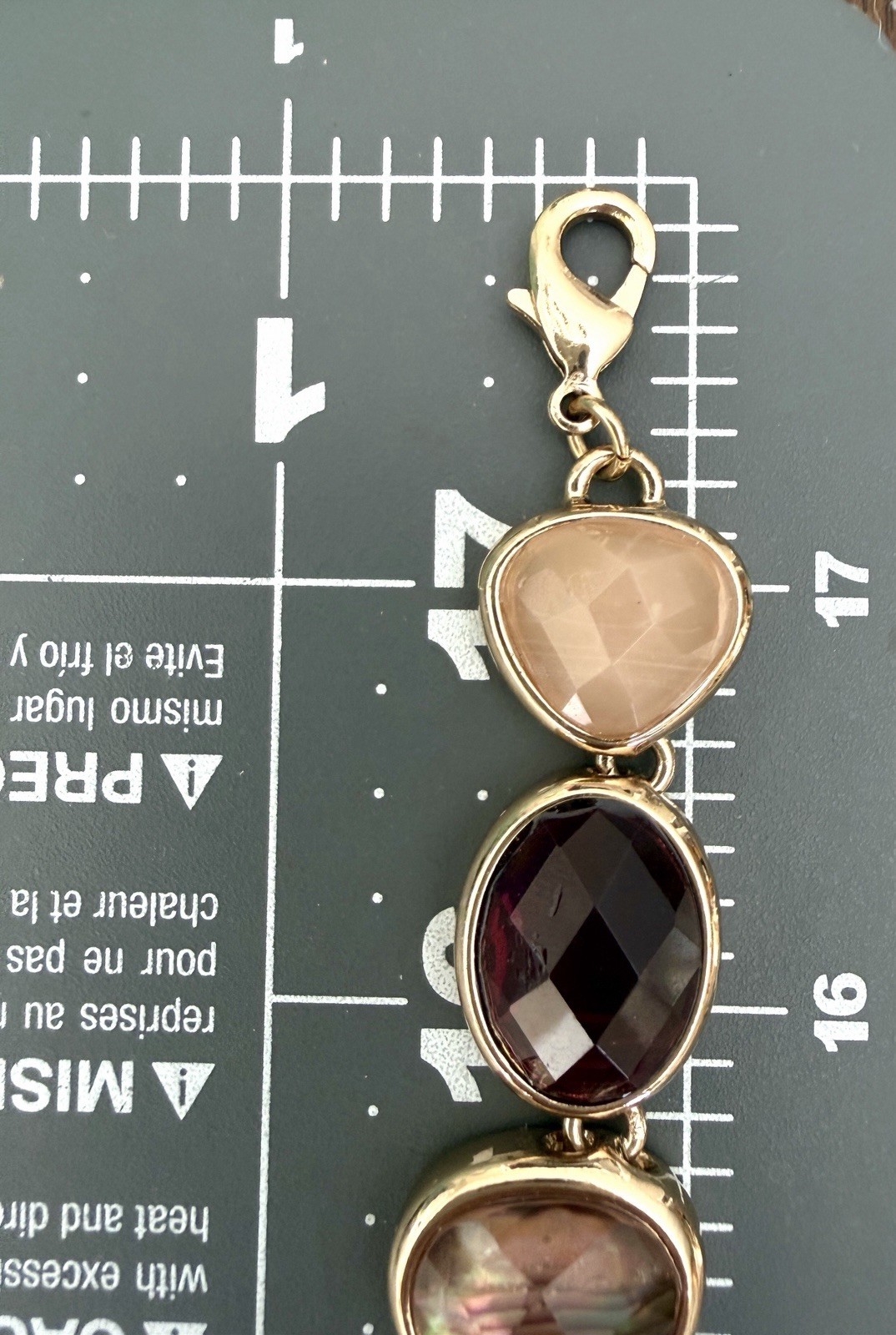 Anne Klein Multi Stone Abalone Shell Necklace Gol… - image 23