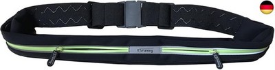 It's running Double Smart Belt Laufgürtel Hüfttasche, Black/Yellow, One Size