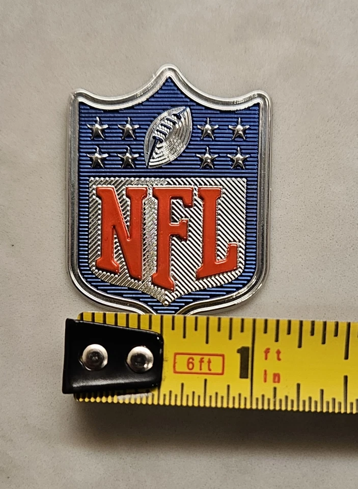 2 NFL Silver Vapor Untouchable Shield Plastic Jersey Football Patches Sew only - Image 3 of 4