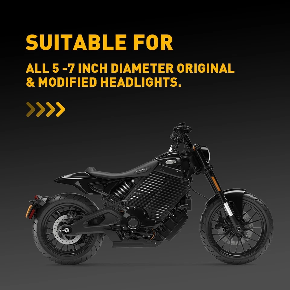 Carenado universal para faros moto parabrisas 5-7" humo P Foto 2 de 4