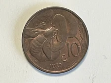 MONETA REGNO D'ITALIA 10 CENTESIMI 1937 APE VITTORIO EMANUELE III QUALITA' TOP