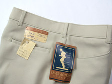 Pantaloni Vintage NOS Levi’s Uomo Action Slacks Sta Prest 33x32 Beige Anni 70 80 Nuovi con etichette