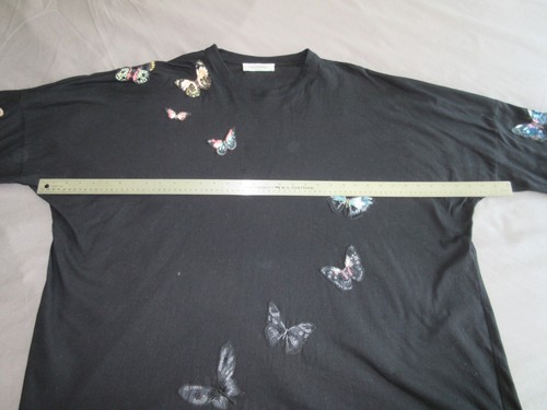 VALENTINO cotton butterfly embroidered oversized tshirt XL - Picture 11 of 13