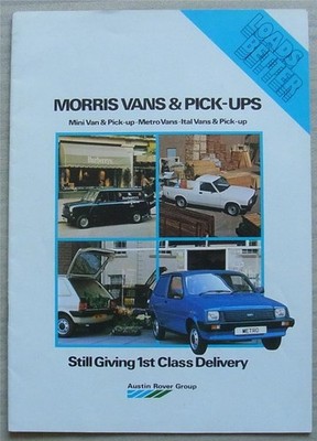 MORRIS Mini Metro Ital Vans & Pick Ups Sales Brochure c1983 Ref 3596