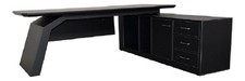 Chef Schreibtisch Pittsburgh schwarz Sideboard Bürotisch Arbeit Winkeltisch Büro