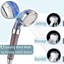 Filtered Shower Head with Handheld,3 Spray Modes High Pressure Water Saving Lot