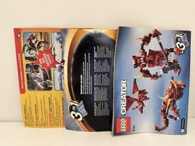 LEGO Creator 6751: Fiery Legend - 99% Complete w/light brick & Manual & Box