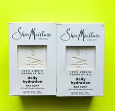 Shea Moisture Daily Hydration Bar Soap - Lot of 2