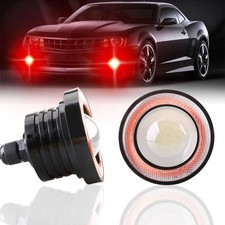 A1 Auto 3.5in Angel Eye Halo Ring Led Fog Light Projector Bright Drl Lamp Red