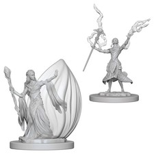 Female Elf Wizard W3 2 pk Nolzur's D D miniature Dungeons Dragons unpainted mage