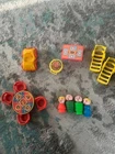 Vintage Fisher Price Little People Dollhouse Table Furniture Toy Lot Of 14