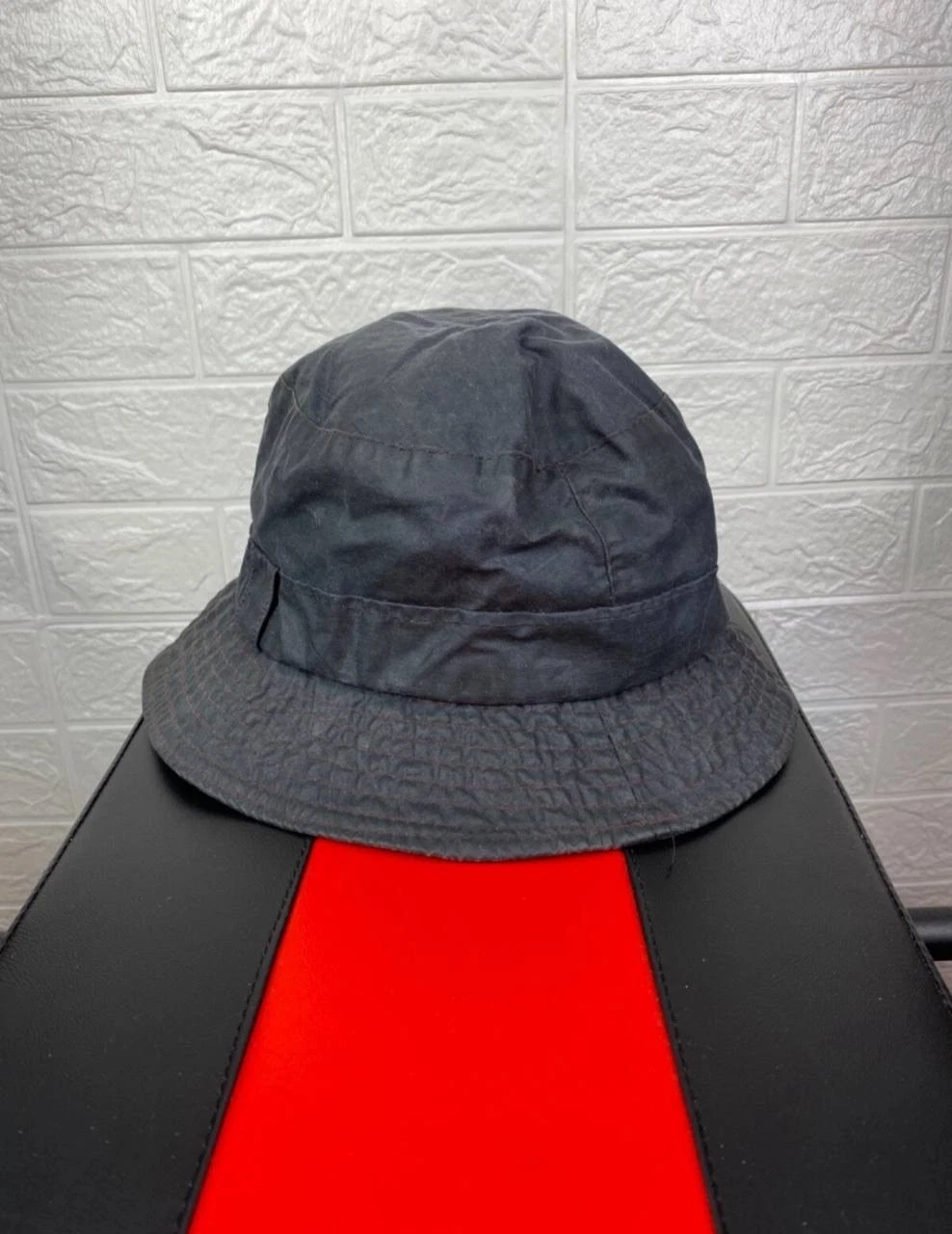 Vintage Barbour Waxed Bucket Hat Small A108 Made In England