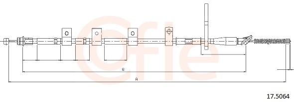 Cofle Handbremsseil Bremsseil Hinten Rechts Passend FüR Suzuki Swift III-image