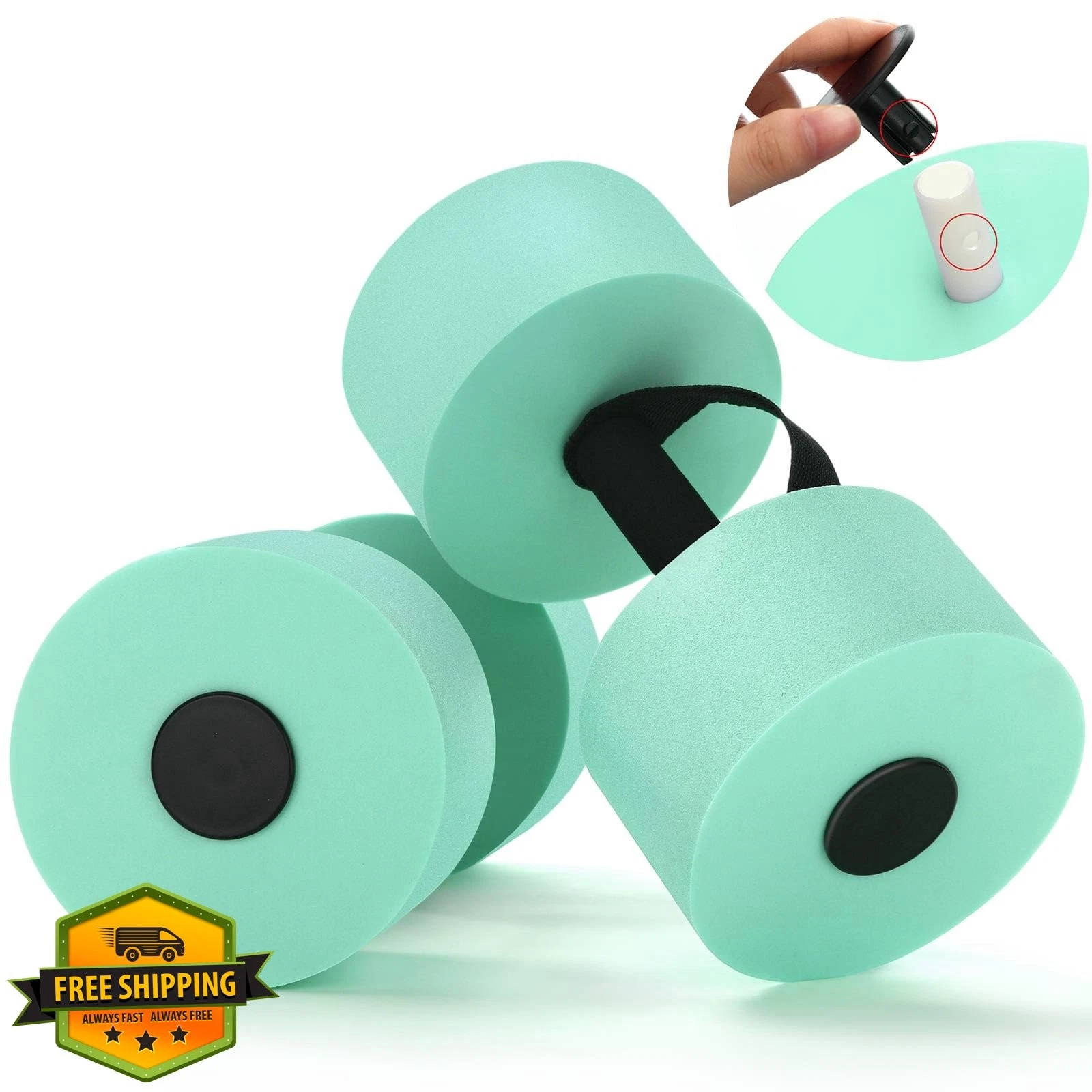Soulchen Mint Medium Water Dumbbells