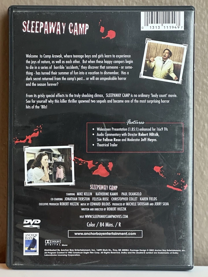 Sleepaway Camp DVD Cult Classic Rare - Image 2 of 4