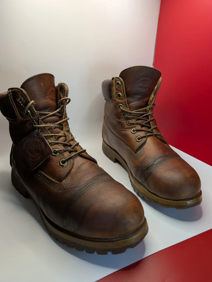 Timberland 6 Inch Premium Boots Mens UK 10.5 W Tan Nubuck Leather 10061, photo 3 of 5