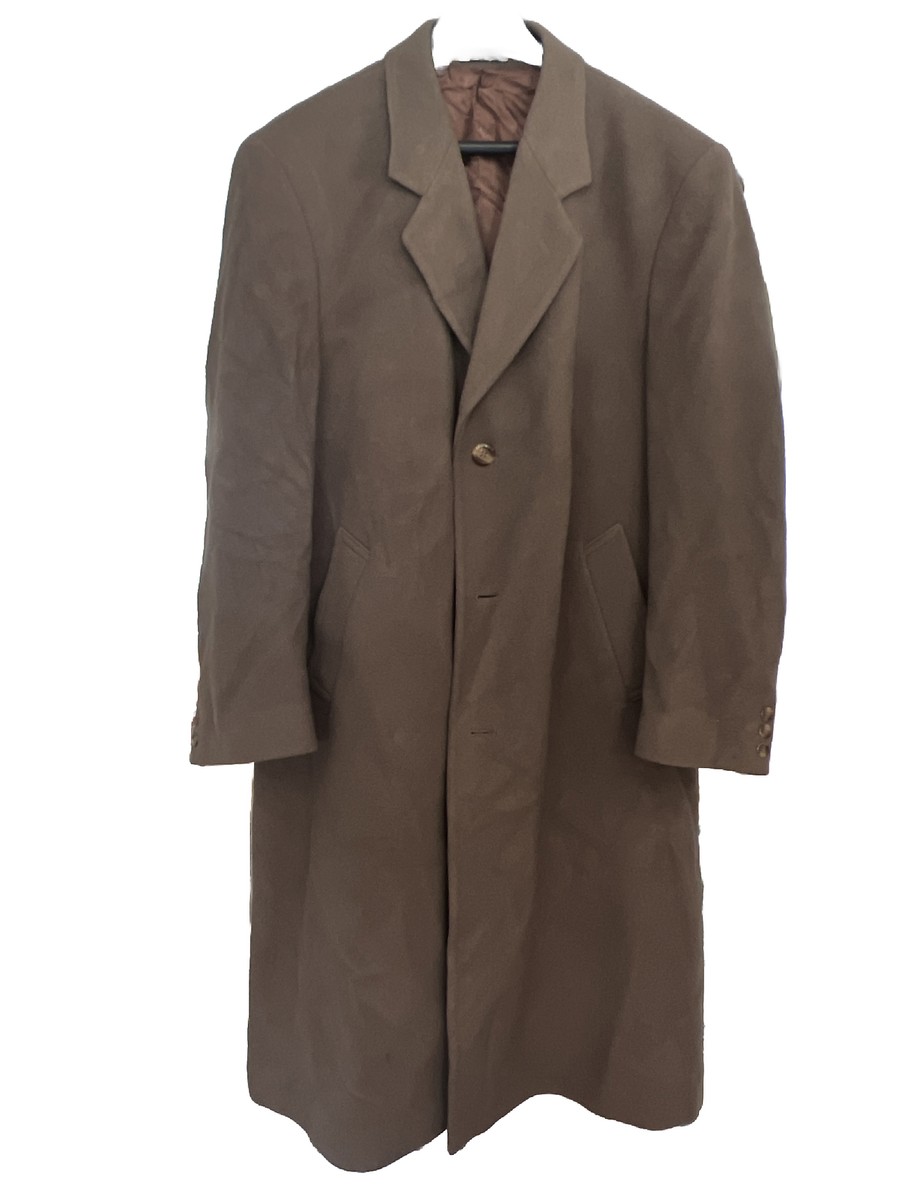 Silver Cloud Vintage Men's 44 R Long Trench Coat Italian