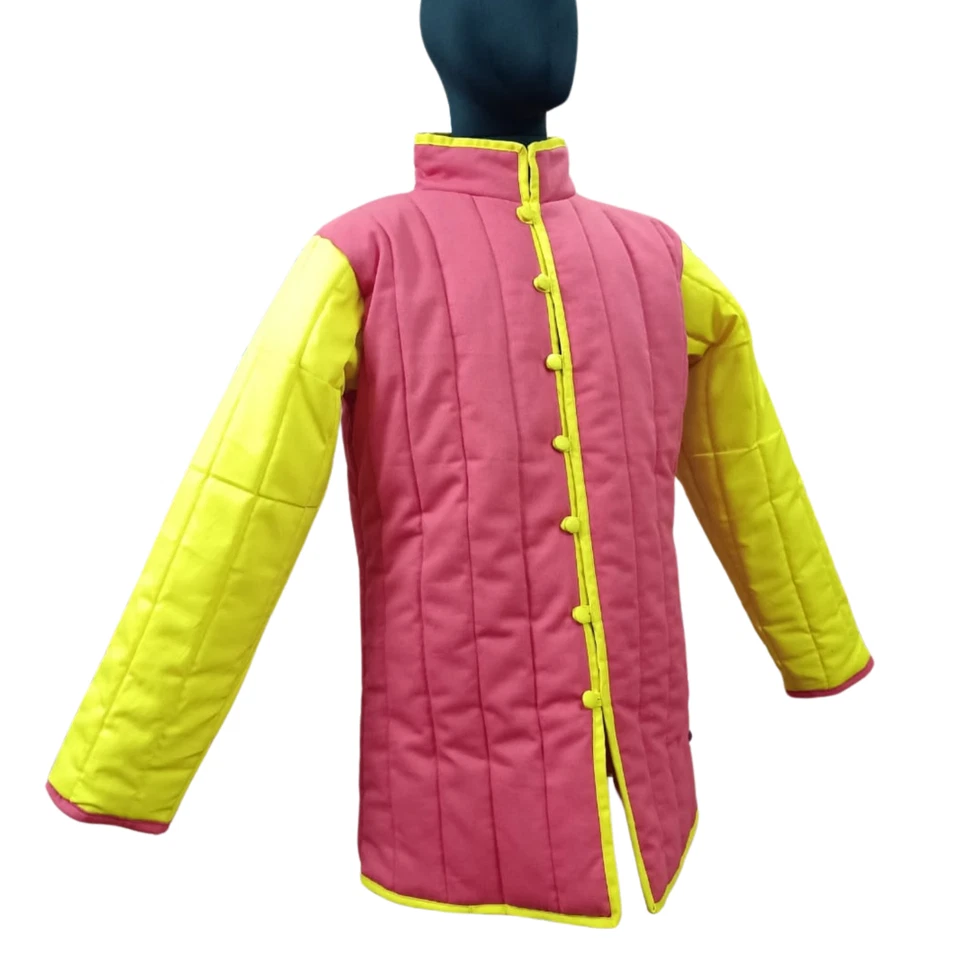 Chaqueta Vikinga Acolchada Para Hombre Medieval Cosplay Armadura Abrigo para LARP, Fantasía Batalla Foto 4 de 4